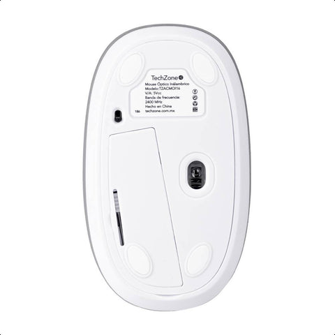 Mouse Inalámbrico de Gel Jelly Mate Grey Techzone TZACMOI16 - Resolución 1200 DPI con Alcance de 10m - Ergonomía Textura Suave - Confort Absoluto