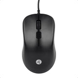 Mouse Alámbrico TZACMOA01 TechZone 1200DPI - color negro, 1.35m de longitud de cable, 3 botones, sensor infrarrojo