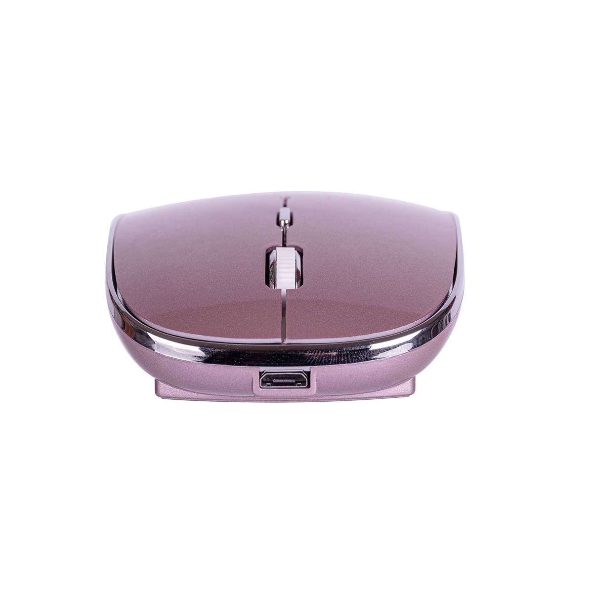 Mouse Recargable TechZone Slive Rosa TZACMOI27 - Conectividad Tipo-C/USB-A e Incluye Mousepad - Kit Completo y Portátil