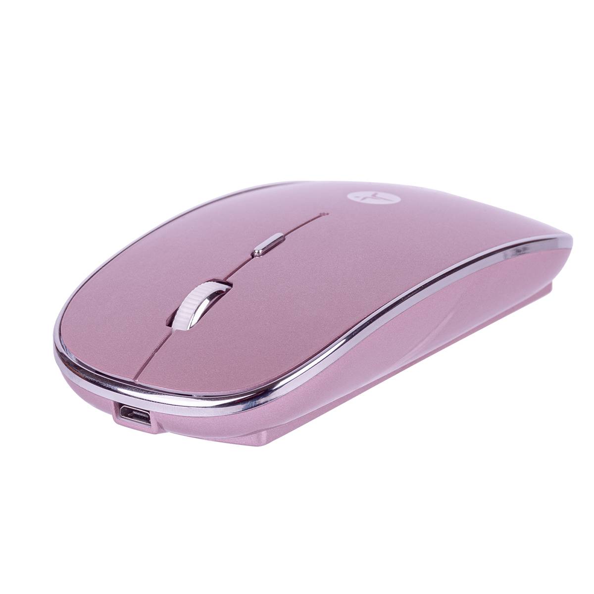 Mouse Recargable TechZone Slive Rosa TZACMOI27 - Conectividad Tipo-C/USB-A e Incluye Mousepad - Kit Completo y Portátil