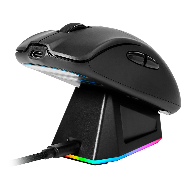 Mouse Game Factor Inalambrico Wireless 2.4G+Bt, Pixart 3395, 26K Dpi, 4K Hz Base Rgb 56G (Mow800-Bk)