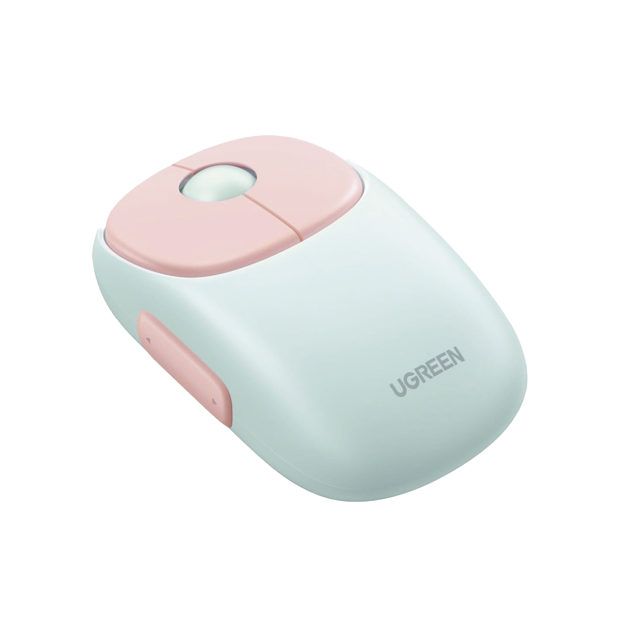 Mouse Inalámbrico FUN - Recargable- 2.4G & Bluetooth - 4 Niveles de DPI - Silencioso - Ergonómico - 5 Botones - Compatible con Windows, macOS 10.5, Android iOS Linux y Chrome OS - Color Rosa.