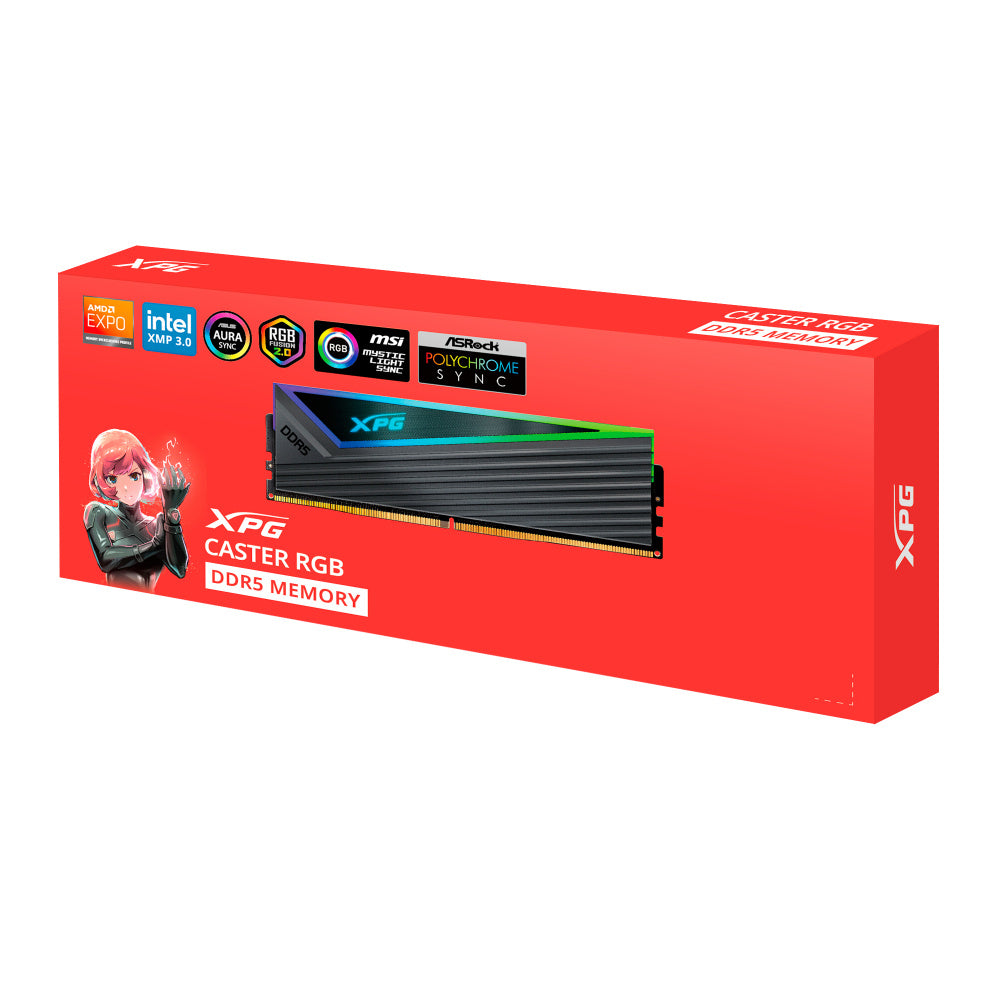 Memoria Ddr5 Xpg Caster 16Gb 6400Mts Rgb Kit 2X8 (AX5U6400C3216G-DCCARGY)