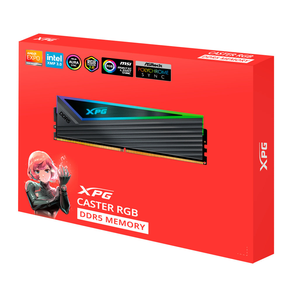 Memoria Ddr5 Xpg Caster 16Gb 6400Mts Rgb Kit 2X8 (AX5U6400C3216G-DCCARGY)