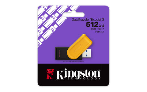 Memoria Flash Kingston Dtxs 512Gb Gen 1 3.2 Negro-Amarillo (DTXS/512GB)