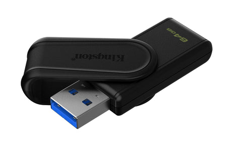 Memoria Flash Kingston Dtxs 64Gb Gen 1 3.2 Negro (Dtxs/64Gb)