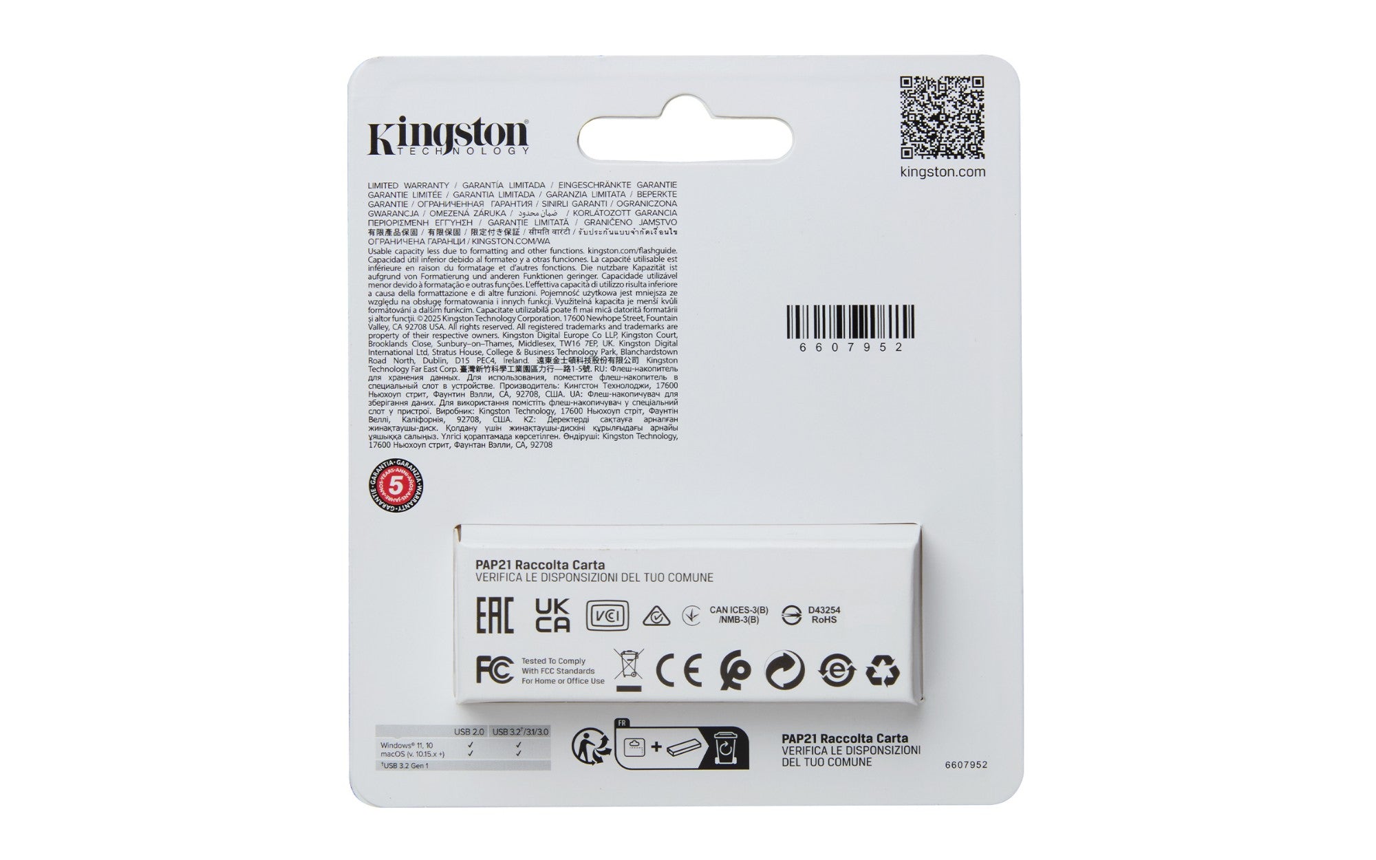 Memoria Flash Kingston Dtxs 64Gb Gen 1 3.2 Negro (Dtxs/64Gb)