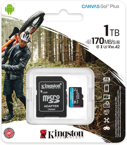 Memoria Kingston Micro Sdxc Canvas Go Plus 170R A2 U3 V30 (Sdcg3/1Tb)