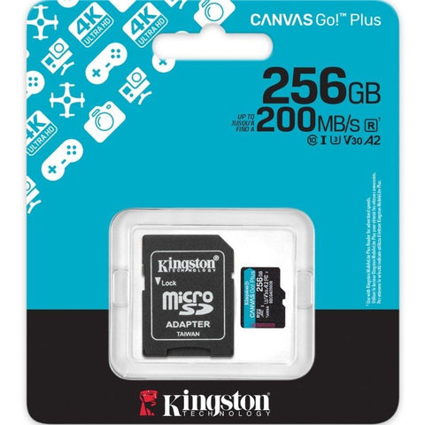 Memoria Micro Sdxc Kingston 256Gb Canvas Go Plus Gen4 V30 (SDCG4/256GB)