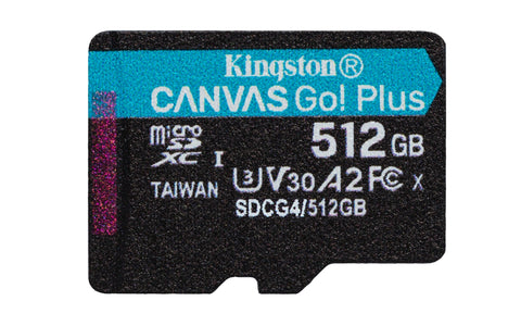 Memoria Micro Sdxc Kingston 512Gb Canvas Go Plus Gen4 V30 (SDCG4/512GB)