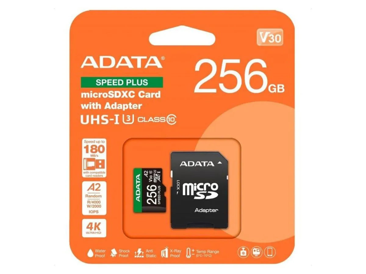 Memoria Microsdxc Adata 256Gb U3 V30S Speed Plus (Ud256Gui3V30A2Sp-Ra1)
