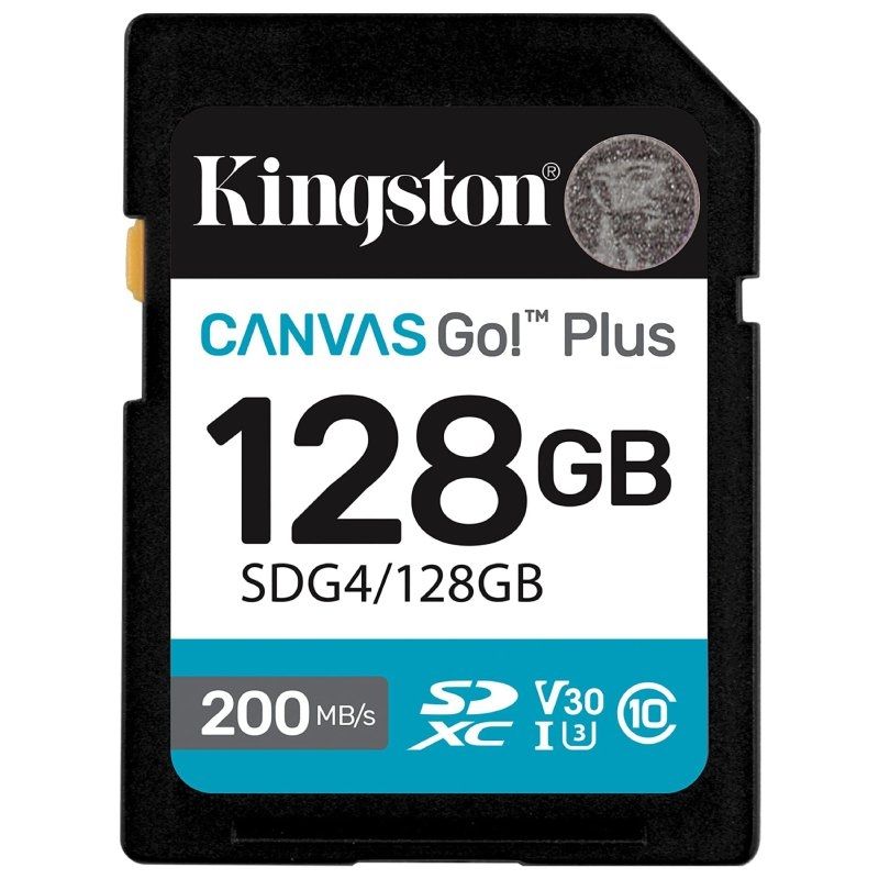 Memoria Sdxc Kingston 128Gb Canvas Goplus G4 C10 Uhs-I V30 (SDG4/128GB)