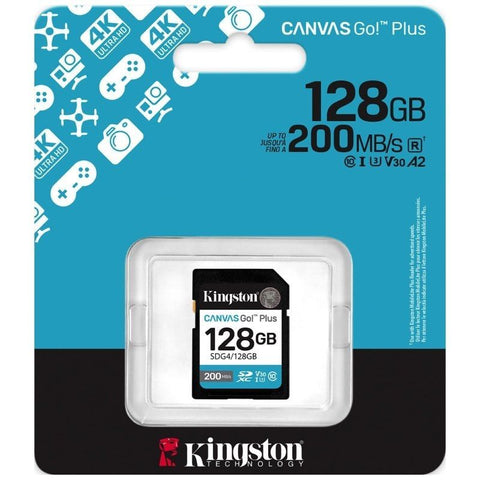 Memoria Sdxc Kingston 128Gb Canvas Goplus G4 C10 Uhs-I V30 (SDG4/128GB)
