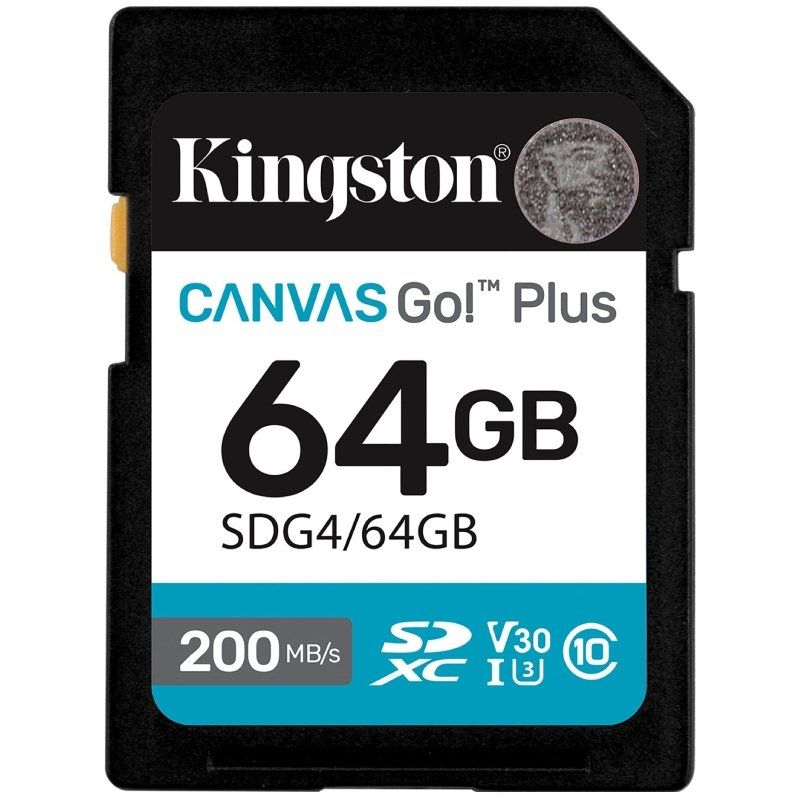 Memoria Sdxc Kingston 64Gb Canvas Go Plus G4 C10 Uhs-I V30 - SDG4/64GB