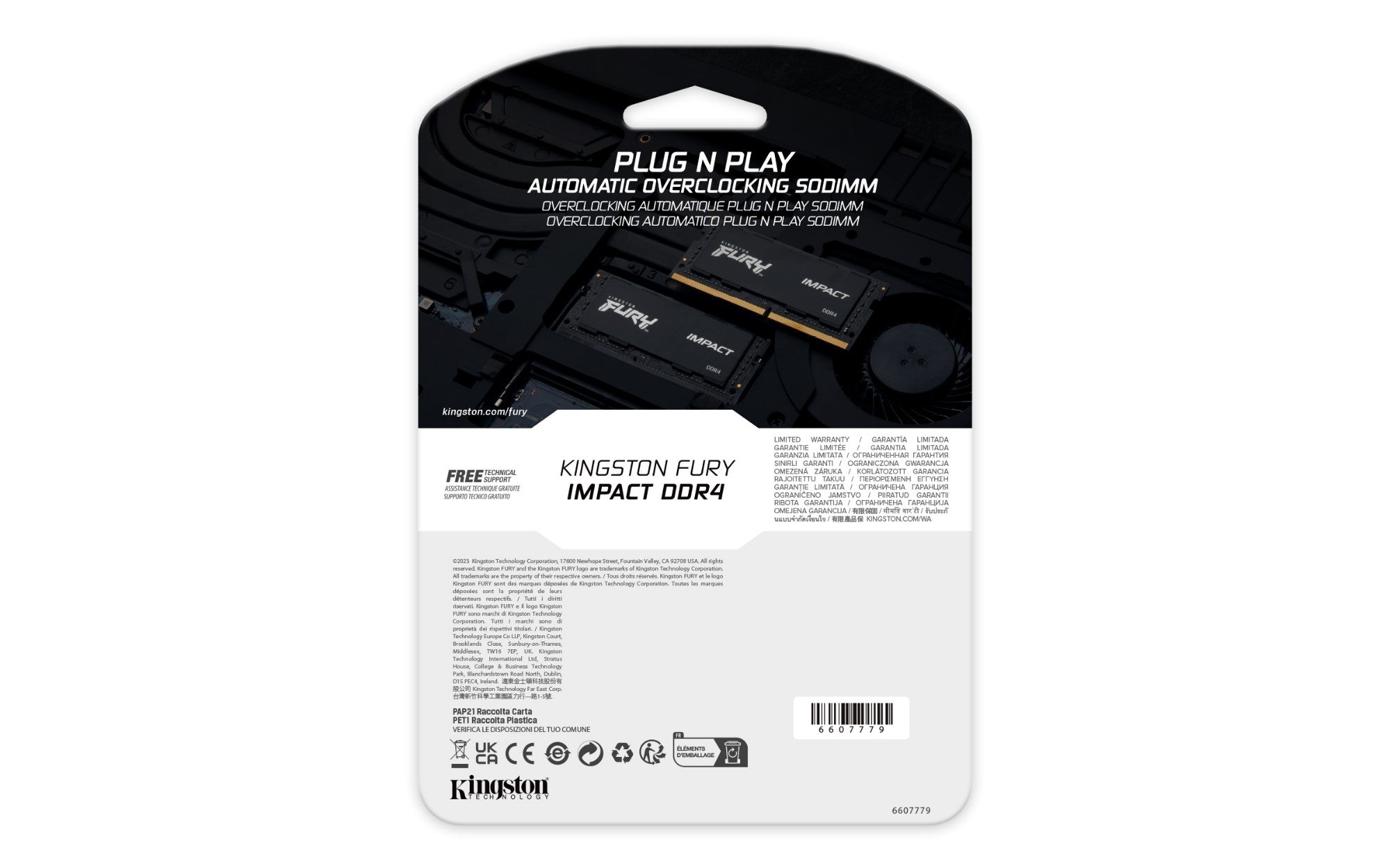 Memoria Sodimm Ddr4 Kingston Fury Impact 32Gb 3200Mhz (Kf432S20Ib/32)