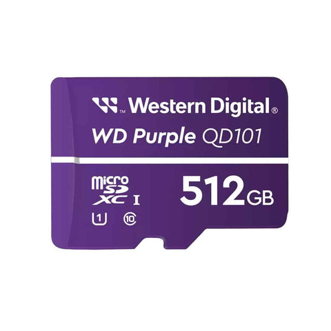 Memoria Wd Purple Micro Sdxc 512Gb Cl10 U1 QD101 WDD512G1P0C