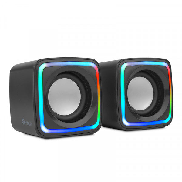 Mini Bocina Rgb 2.1 Con Control De Audio 3.5Mm Y Usb Gus-Esrwr-01