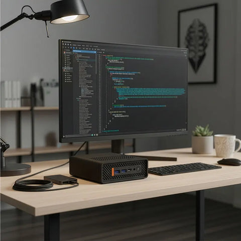 Mini PC Qian Atlas 3 N5105, 8GB RAM, M.2 Sata 128GB SSD, Windows 11 Pro, Wifi