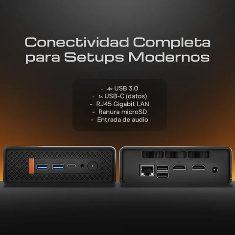 Mini PC Qian Atlas 3 N5105, 8GB RAM, M.2 Sata 128GB SSD, Windows 11 Pro, Wifi