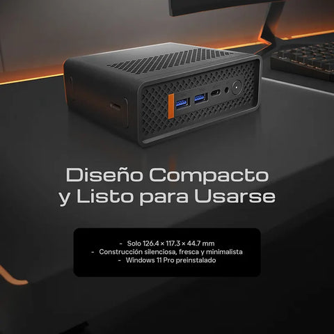 Mini PC Qian Atlas 3 N5105, 8GB RAM, M.2 Sata 128GB SSD, Windows 11 Pro, Wifi