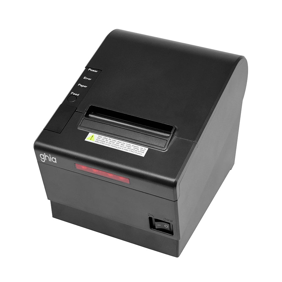 Miniprinter Termica Cocina Ghia Gtp802, 80 Mm, Alarma Luz Y Sonido, Usb, Ethernet, Rj11, Autocortador,  150Mms - Negra