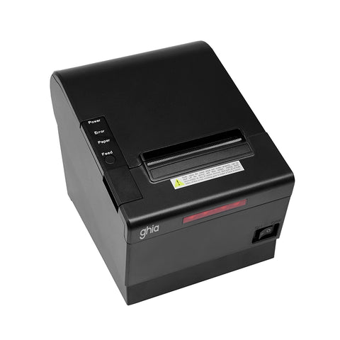 Miniprinter Termica Cocina Ghia Gtp802, 80 Mm, Alarma Luz Y Sonido, Usb, Ethernet, Rj11, Autocortador,  150Mms - Negra