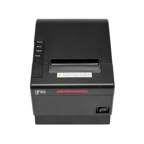 Miniprinter Termica Cocina Ghia Gtp802, 80 Mm, Alarma Luz Y Sonido, Usb, Ethernet, Rj11, Autocortador,  150Mms - Negra