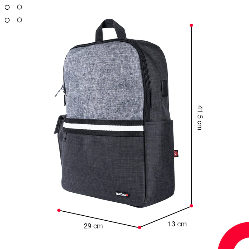 Mochila Backpack Tech Zone Glad Tz21Lbp01-B Para Laptop De 15.6"