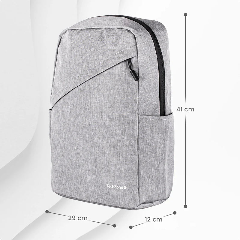 Mochila Backpack Techzone Classic  Tzlbp43015B-G  Para Laptop De 15.6 Gris