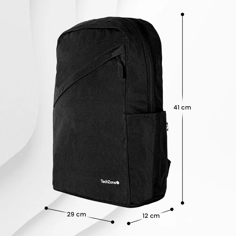 Mochila Backpack Techzone Classic Tzlbp43015B-N Para Laptop De 15.6 Negra