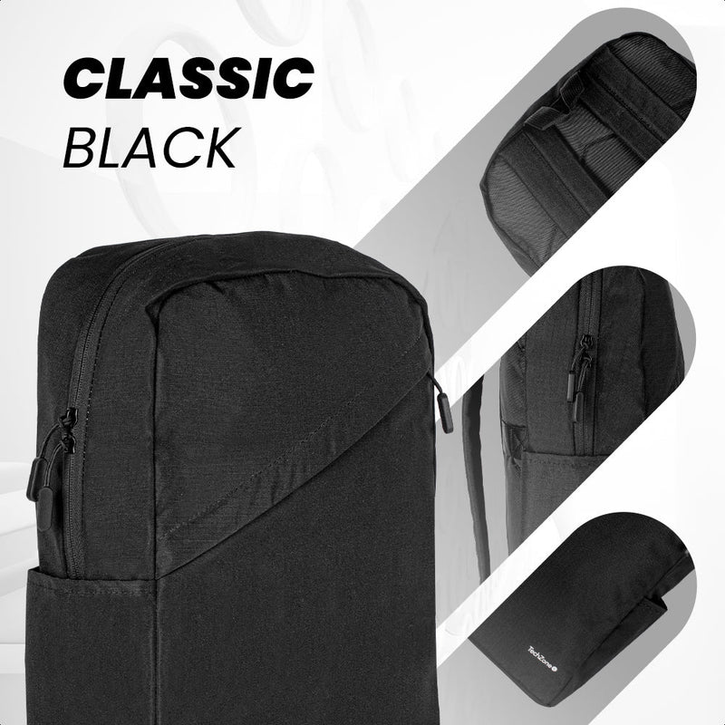 Mochila Backpack Techzone Classic Tzlbp43015B-N Para Laptop De 15.6 Negra