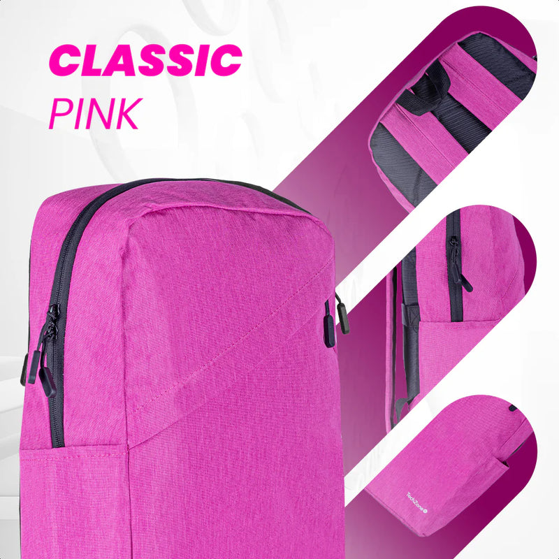 Mochila Backpack Techzone Classic  Tzlbp43015B-R  Para Laptop De 15.6 Rosa