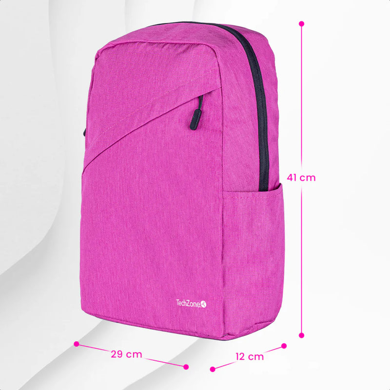 Mochila Backpack Techzone Classic  Tzlbp43015B-R  Para Laptop De 15.6 Rosa