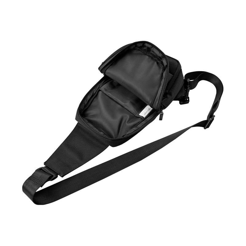 Mochila Pechera Cruzada Vorago Polyester Negra (CB-300)