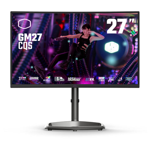 Monitor Curvo Cooler Master Gm27-Cqs 27" Wide Quad HD, G-Sync/FreeSync,  HDMI, 165Hz CMI-GM27-CQS-US