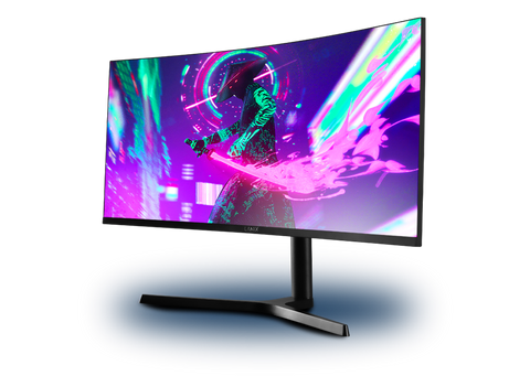 Monitor Curvo Lanix Lx340, 34 Pulgadas, 3440 X 1440 Pixeles, 5 Ms, Negro, Tasa De Refresco De 165 Hz, 2 Display Port, 1 Hdmi, Bocinas Integradas