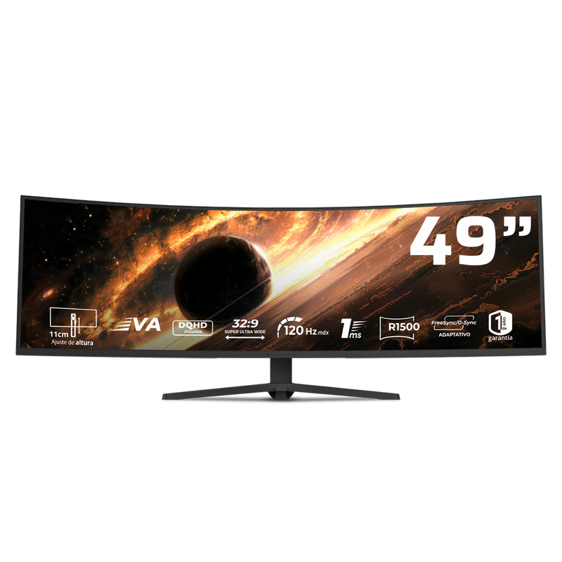 Monitor Gamer Balam Rush 49" VA 120Hz 1ms Ultra Wide Cosmos Titan MCT49X Negro