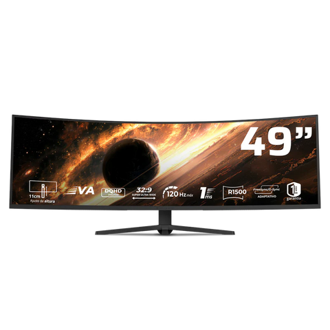 Monitor Gamer Balam Rush 49" VA 120Hz 1ms Ultra Wide Cosmos Titan MCT49X Negro