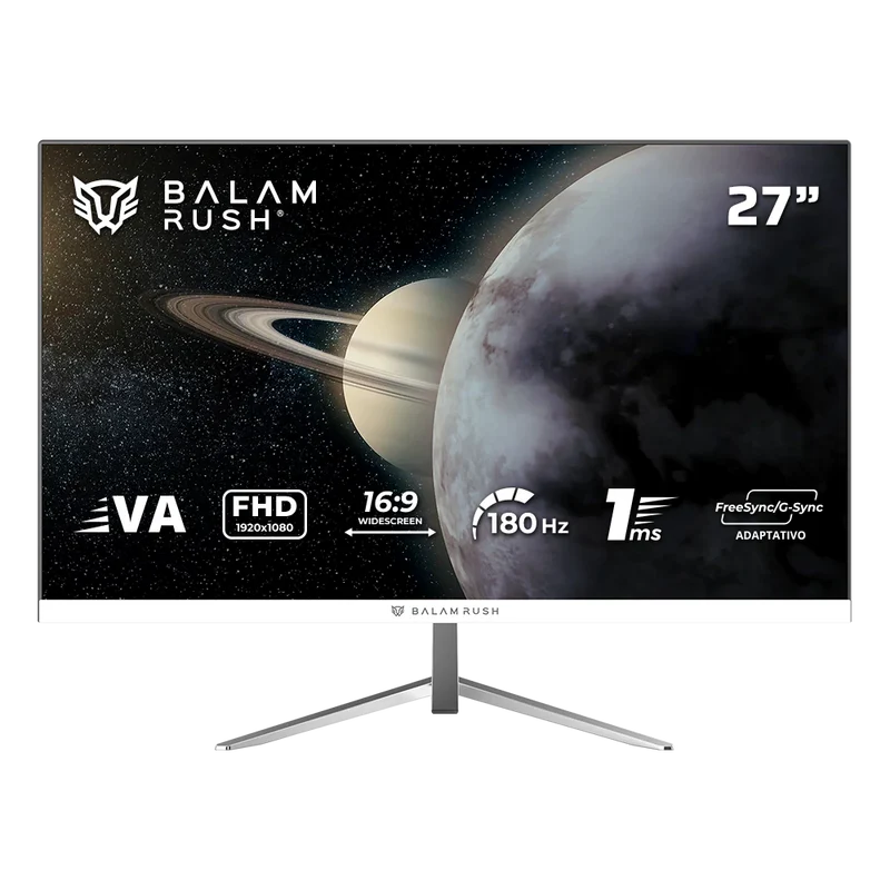 Monitor Gamer Plano 27" Va, Titan MTG27Y Full HD, 180hz, Legend Blanco