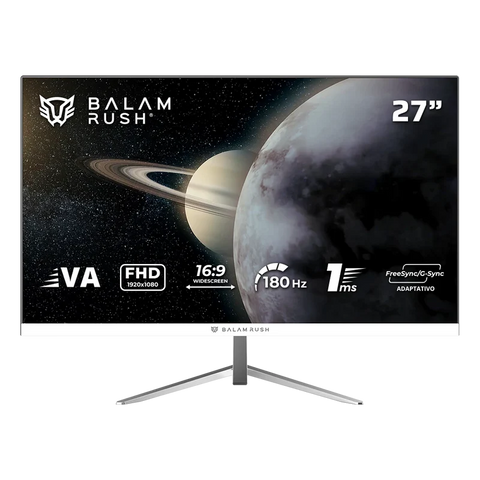 Monitor Gamer Plano 27" Va, Titan MTG27Y Full HD, 180hz, Legend Blanco