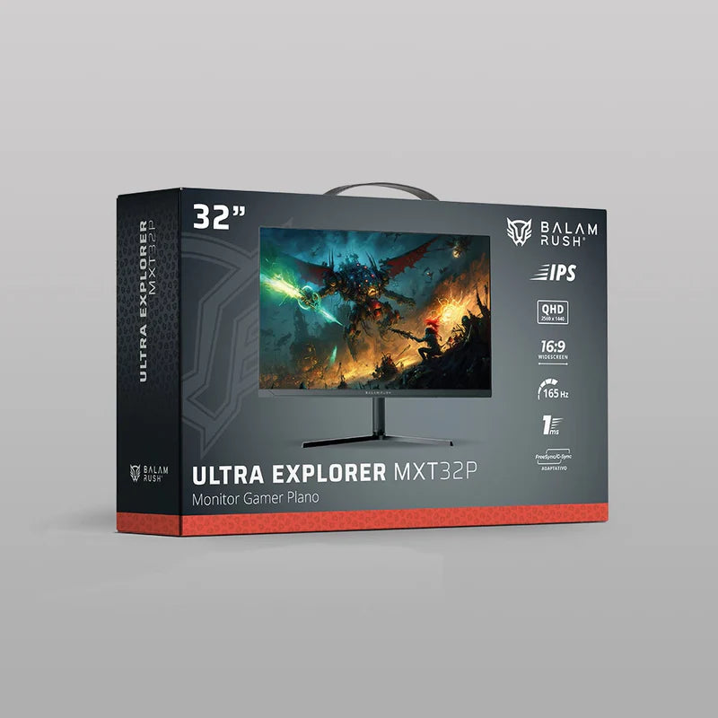Monitor Gamer Plano 32" IPS QHD 165Hz UltraExplorer MXT32P – Negro