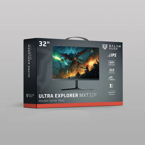 Monitor Gamer Plano 32" IPS QHD 165Hz UltraExplorer MXT32P – Negro