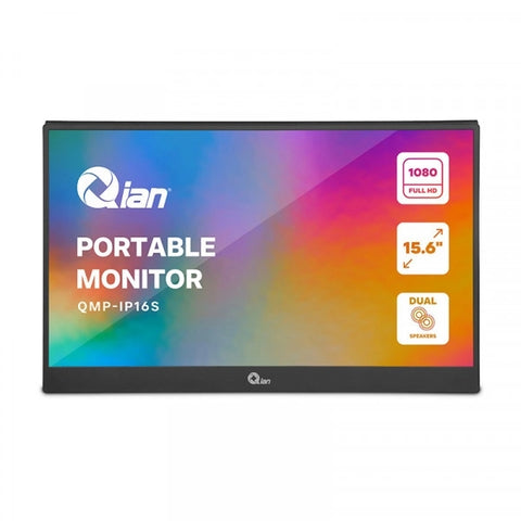 Monitor Portátil Qian 15.6", FULL HD, Panel Ips, Mini HDMI - QMP-IP16S