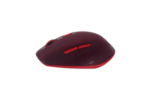 Mosue Naceb Technology NA-0119R, Rojo, 6 botones, Inalámbrico, 1200 - 2400 DPI