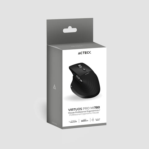 Mouse Ergonomico Virtuos Mi780 2.4Ghz+2Modos Bt 3,000 Dpi, Scrollusb Ac-936187