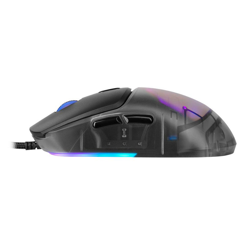 Mouse Gamer Game Factor Mog530-Bk Rgb Sensor Pixart 3327 12,000 Dpi 6200 Fps Con Software Negro