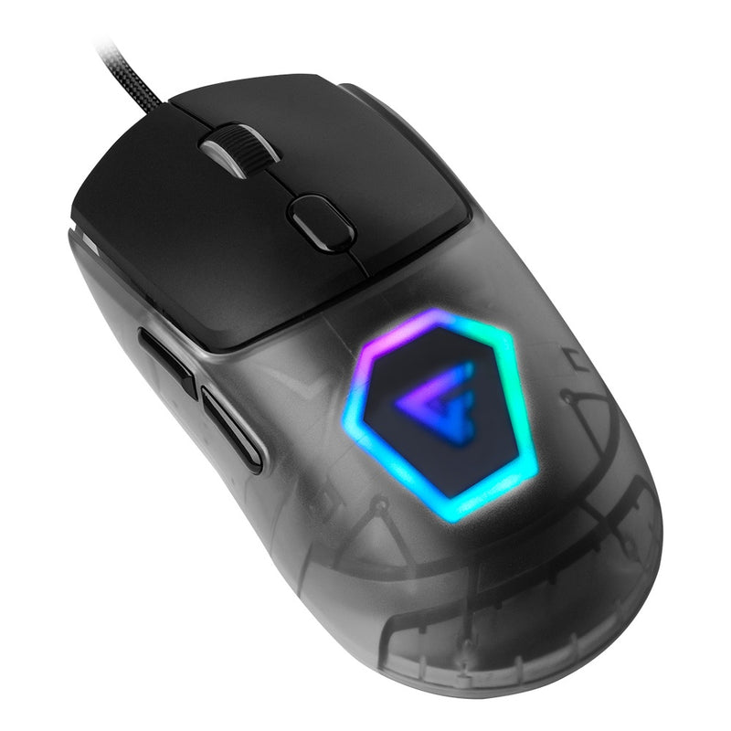 Mouse Gamer Game Factor Mog530-Bk Rgb Sensor Pixart 3327 12,000 Dpi 6200 Fps Con Software Negro