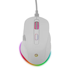 Mouse Gamer Getttech Inalambrico Cableado Blanco Rgb 6400 Dpi Ergonomico 1000Hz 7 Botones (GGM-RGBTR-01-WH)