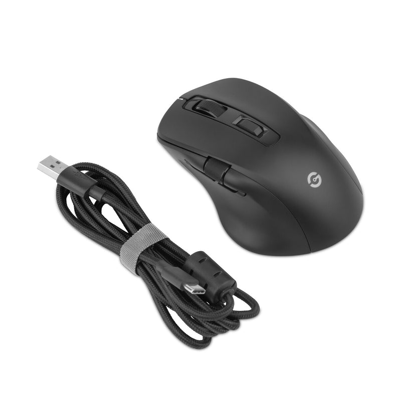 Mouse Gamer Getttech Inalambrico/Cableado Rgb 6400 Dpi Ergonomico 1000Hz 7 Botones Ggm-Rgbtr-01