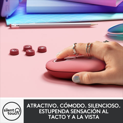 Mouse Logitech Pop Inalambrico Coral Rose (910-006551)